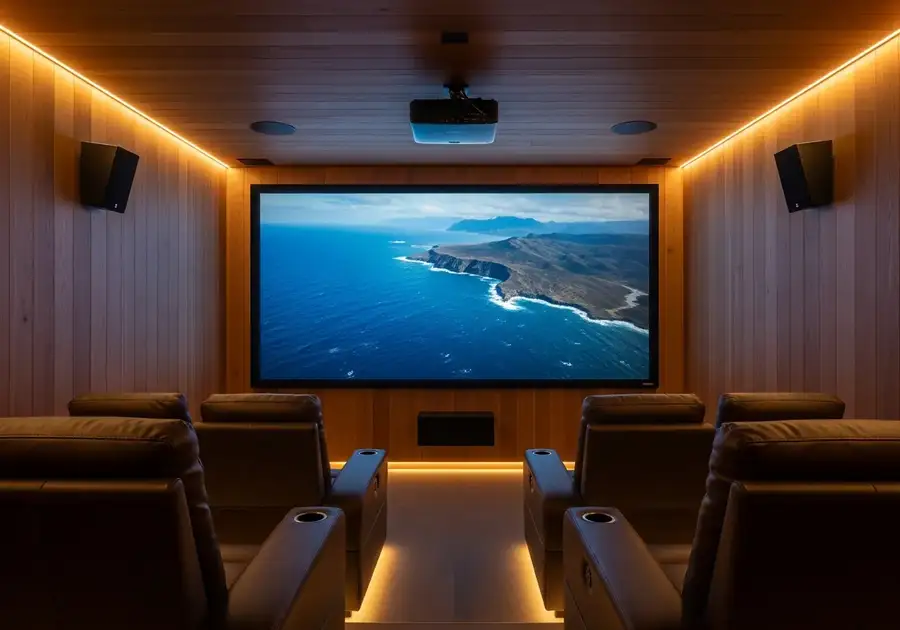 Garden cinema room interior hertfordshire 3 — Sublime Outdoor Living, Hertfordshire
