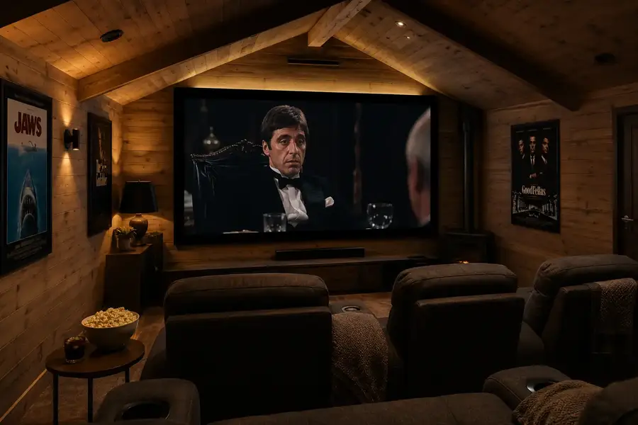 Garden cinema room log cabin st albans — Sublime Outdoor Living, Hertfordshire