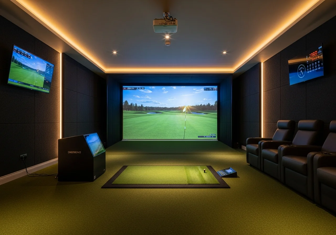 Golf simulator garden room hertfordshire 3 — Sublime Outdoor Living, Hertfordshire